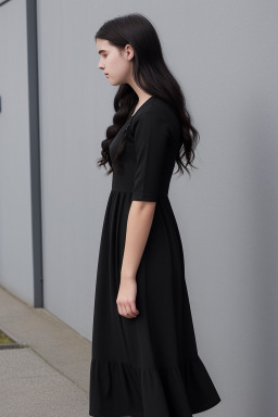 Icelandic teenager female with  black hair