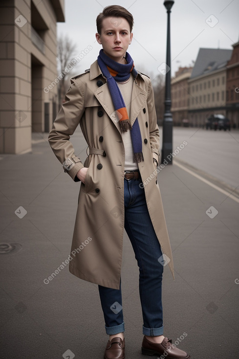 Polish adult non-binary with  brown hair