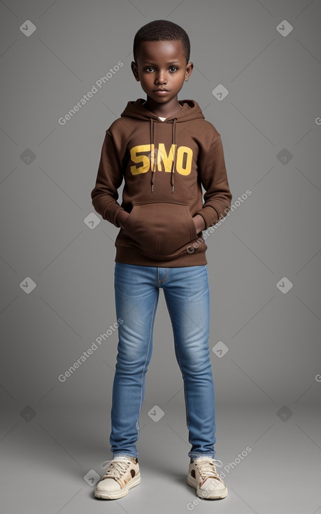 Tanzanian child boy with  brown hair