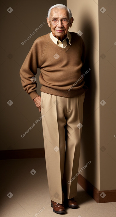 Elderly male with  brown hair