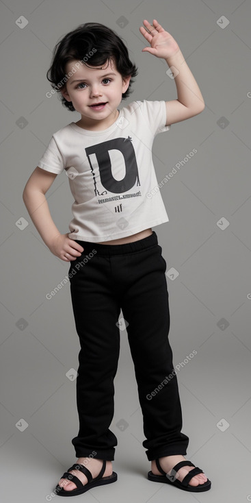 Czech infant boy with  black hair