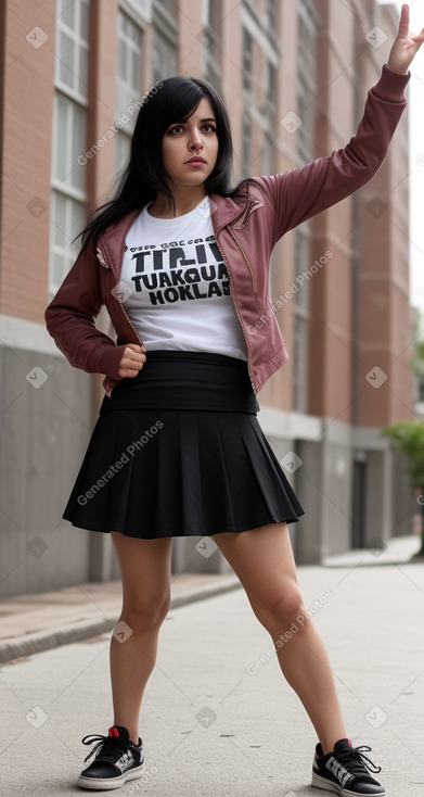 Paraguayan adult female with  black hair