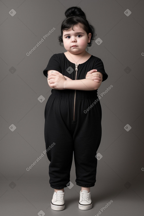 Argentine infant girl with  black hair