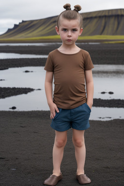 Icelandic child boy with  brown hair