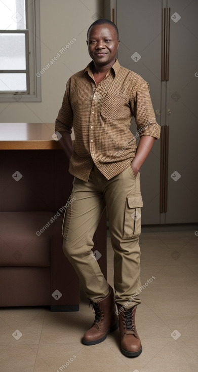 Togolese middle-aged male with  brown hair