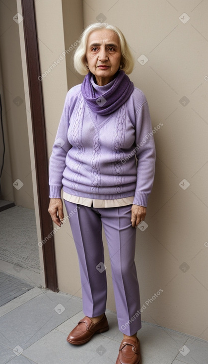 Azerbaijani elderly female with  blonde hair