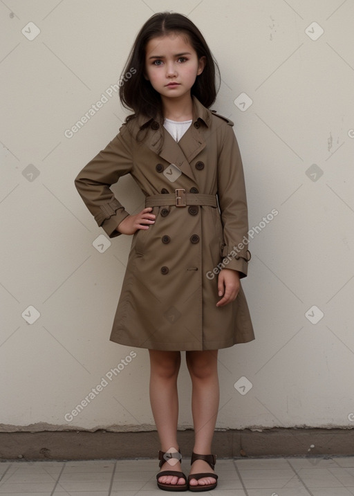 Uzbek child girl with  brown hair