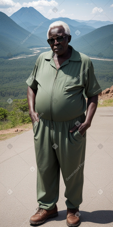 Ugandan elderly male with  gray hair