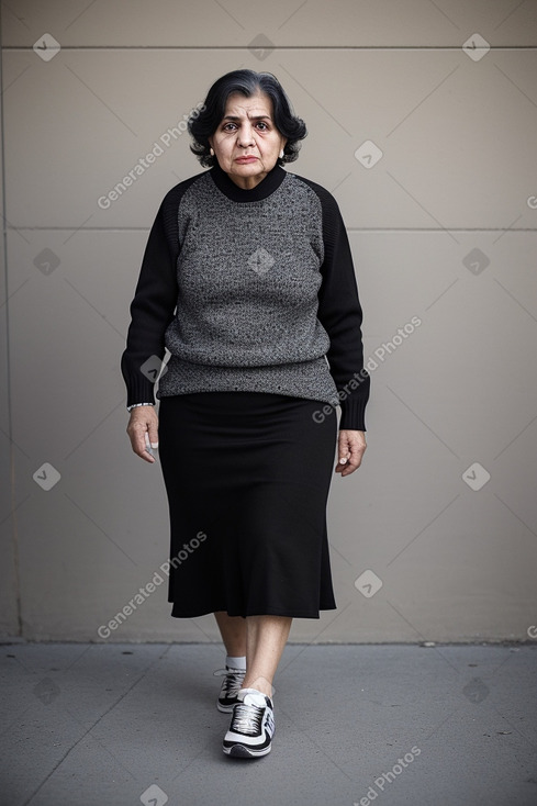 Iraqi elderly female with  black hair