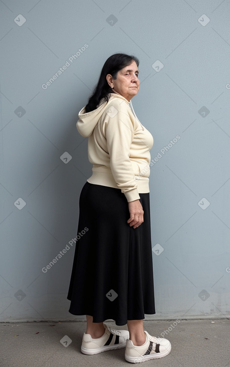 Turkish elderly female with  black hair