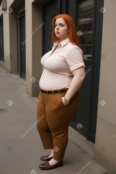 Brazilian adult female with  ginger hair