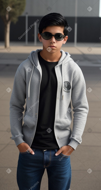 Mexican teenager boy with  black hair