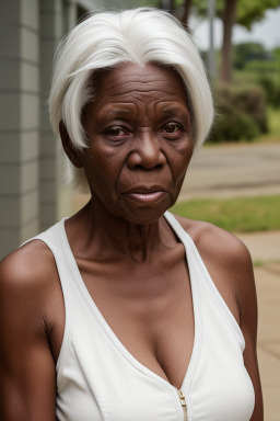 Zimbabwean elderly female with  white hair