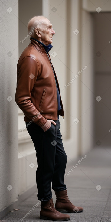 Albanian elderly male with  ginger hair