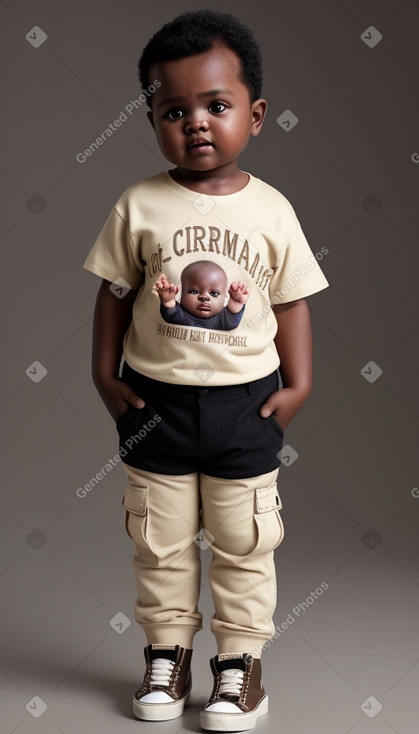 Sudanese infant boy with  brown hair