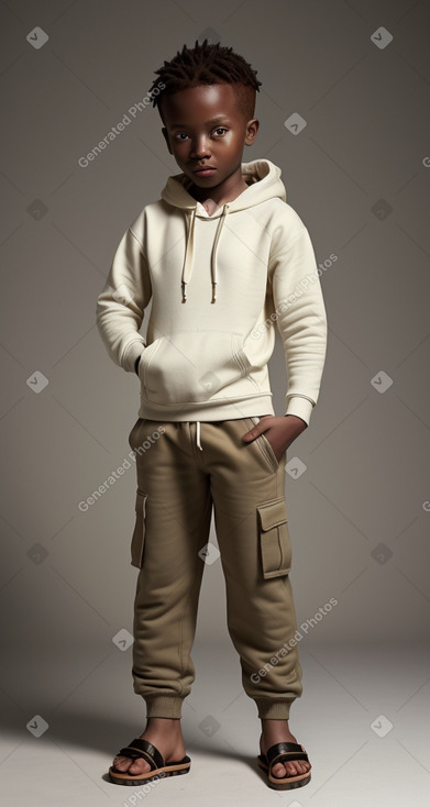 Senegalese child boy with  ginger hair