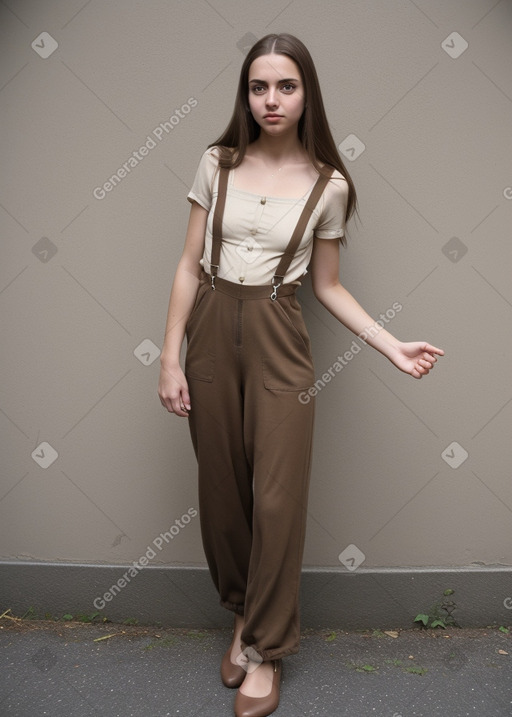 Italian young adult female with  brown hair