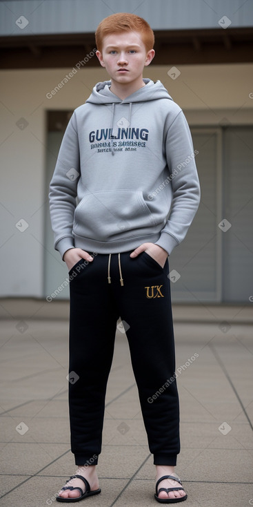 Uzbek teenager boy with  ginger hair