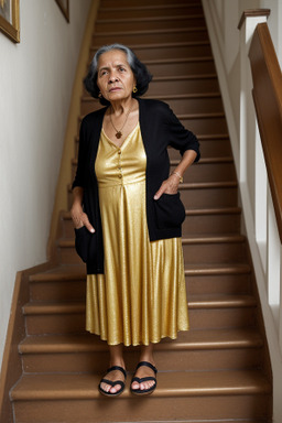 Honduran elderly female with  black hair