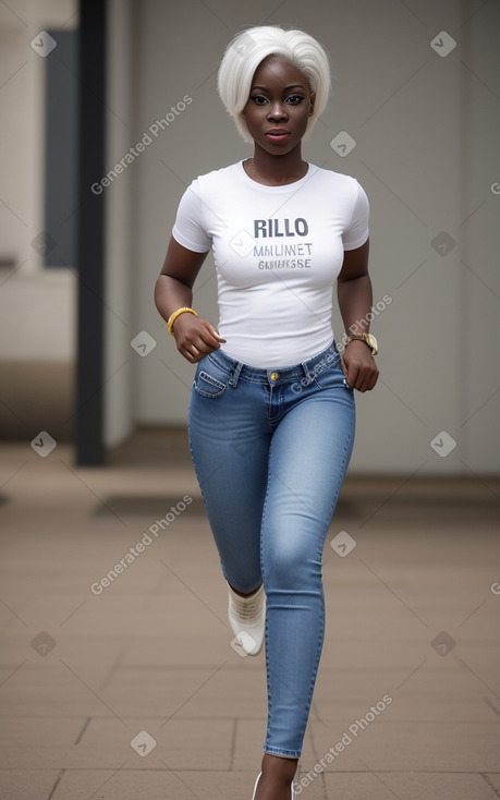 Ghanaian adult female with  white hair