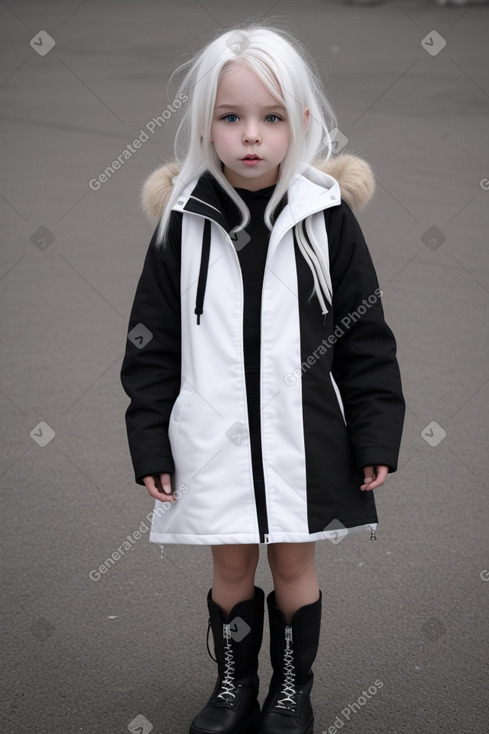 Child girl with  white hair