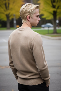 Canadian young adult male with  blonde hair