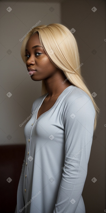 Nigerian young adult female with  blonde hair