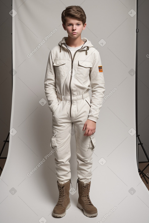 Dutch teenager boy with  brown hair