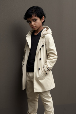 Costa rican child boy with  black hair