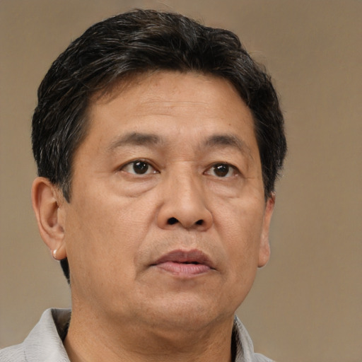 Neutral white adult male with short  brown hair and brown eyes