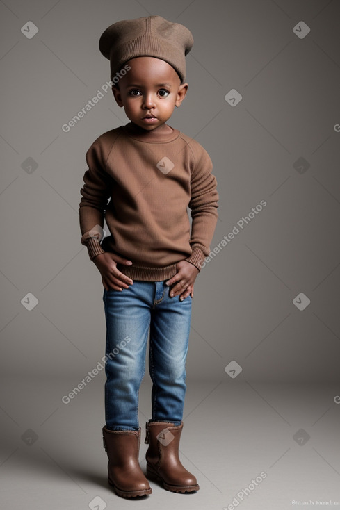 Somali infant boy with  brown hair