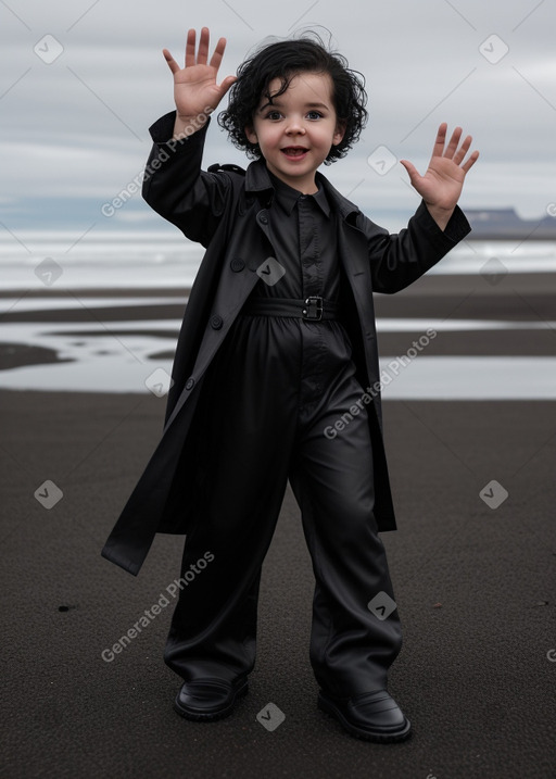 Icelandic infant boy with  black hair