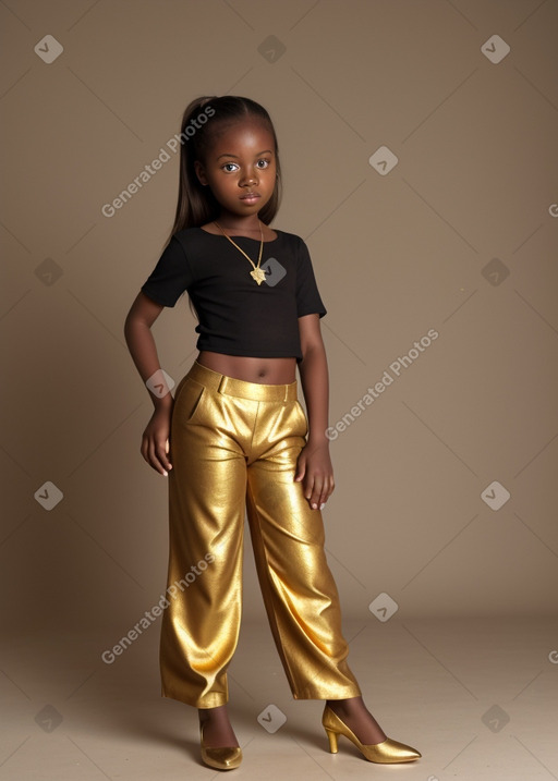 Zambian child girl with  brown hair