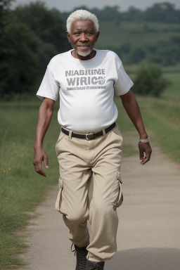 Nigerian elderly male with  white hair