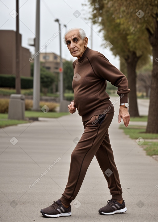 Egyptian elderly male with  brown hair