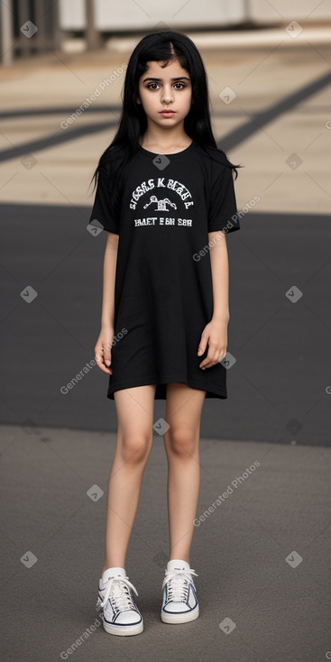 Iraqi child female with  black hair