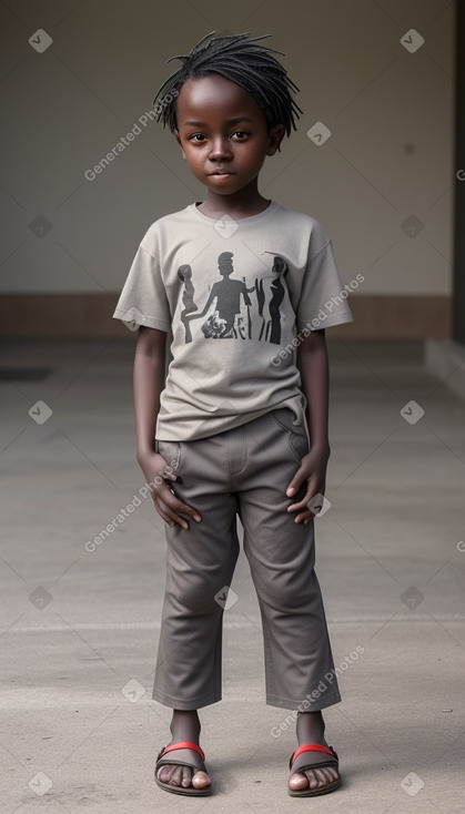 Kenyan child boy with  gray hair