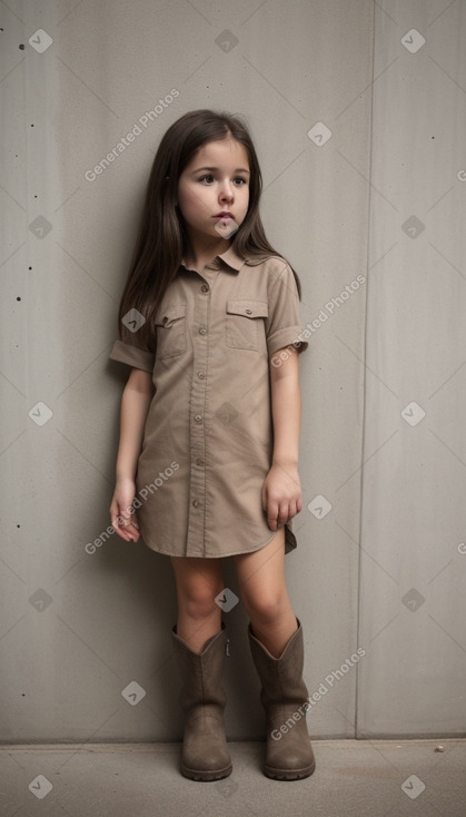 Chilean infant girl with  brown hair