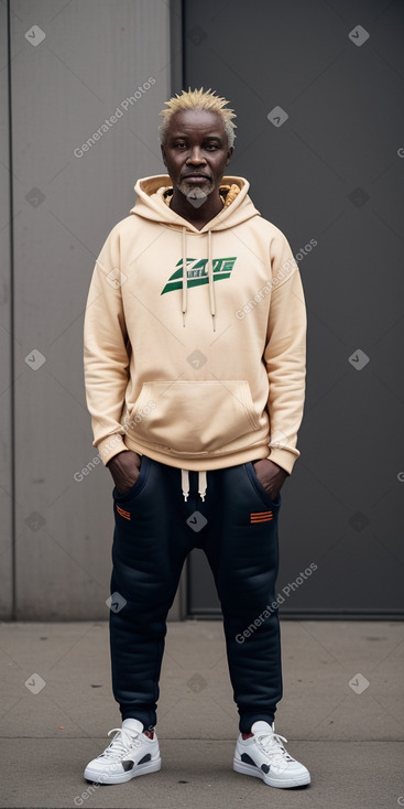 Zambian middle-aged male with  blonde hair