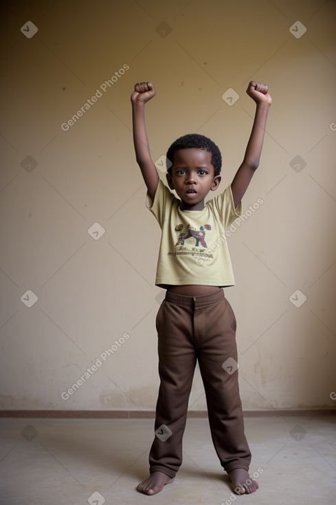 Tanzanian child boy with  brown hair