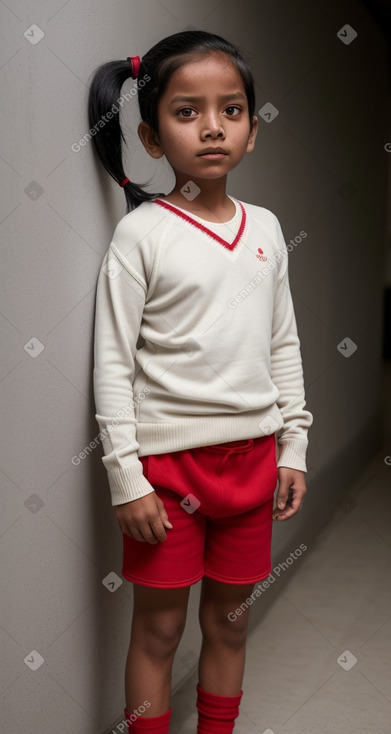 Nepalese child boy with  white hair