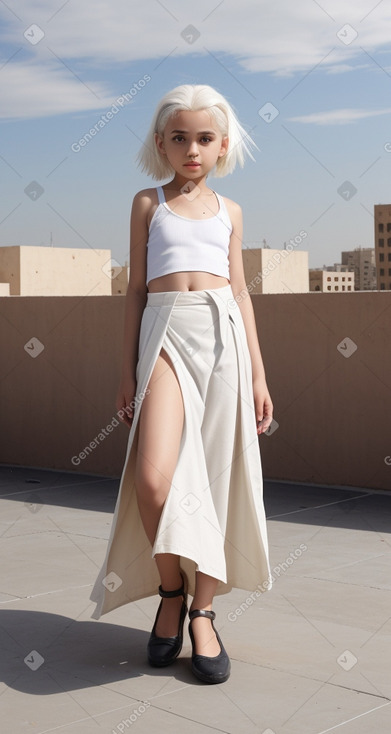 Libyan child girl with  white hair