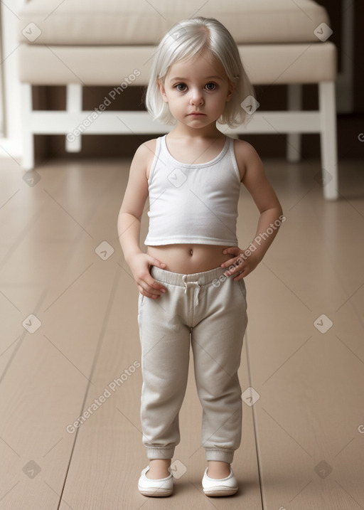 Greek infant girl with  white hair