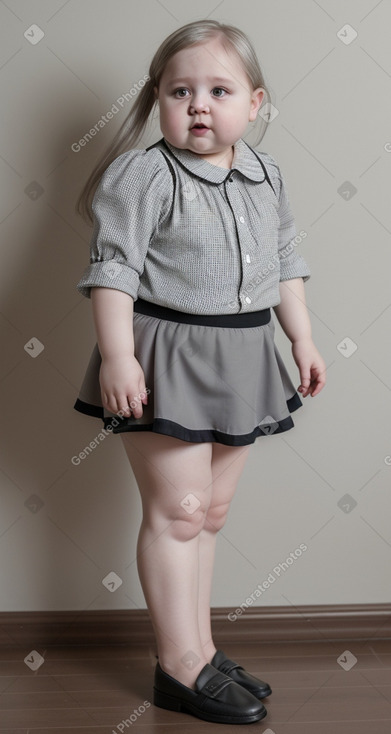 Ukrainian infant girl with  gray hair