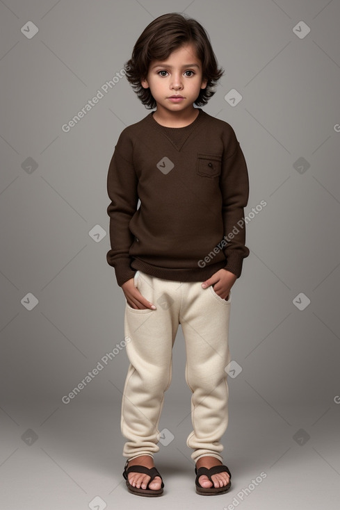 Colombian child boy with  brown hair