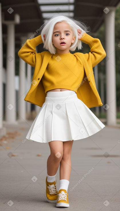 Dominican child girl with  white hair