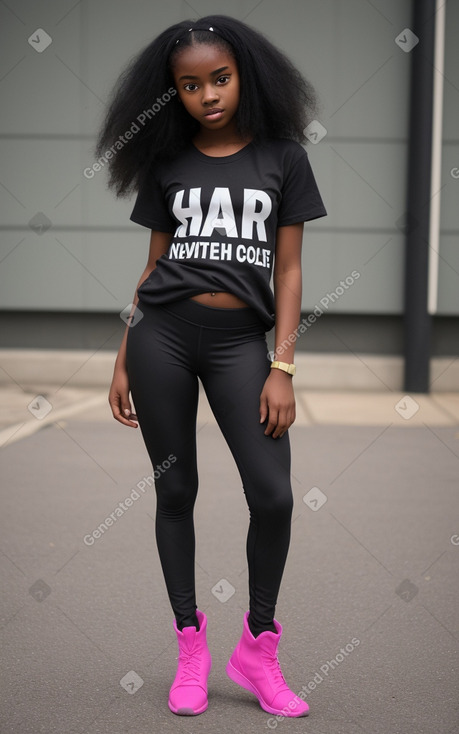 Nigerian teenager girl with  black hair