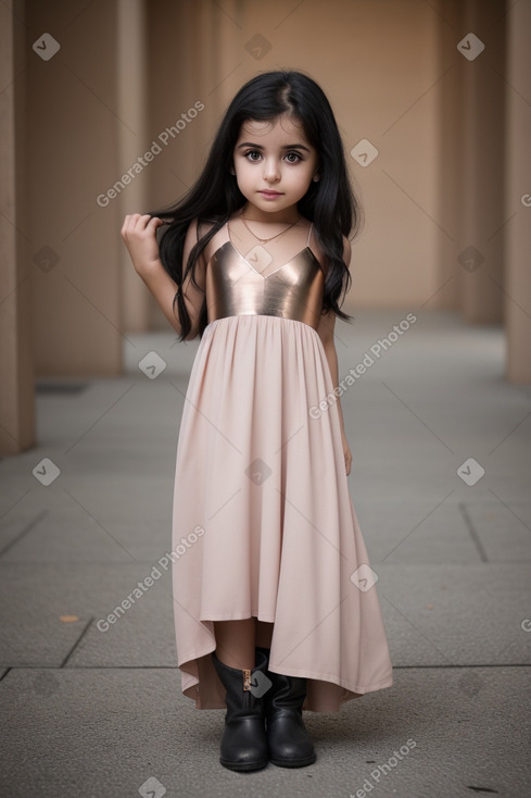 Lebanese infant girl with  black hair