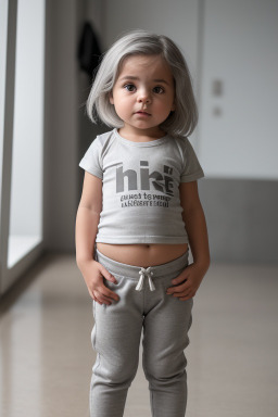 Spanish infant girl with  gray hair