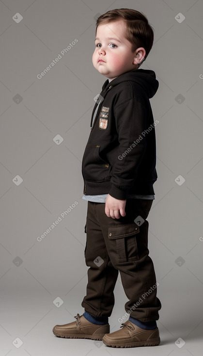 American infant boy with  brown hair